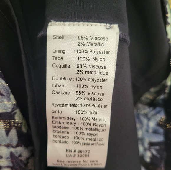 Anthro | Vineet Bahl Vivieene Metallic Blouse Floral Embroidered Bell Sleeve XS - Picture 14 of 14